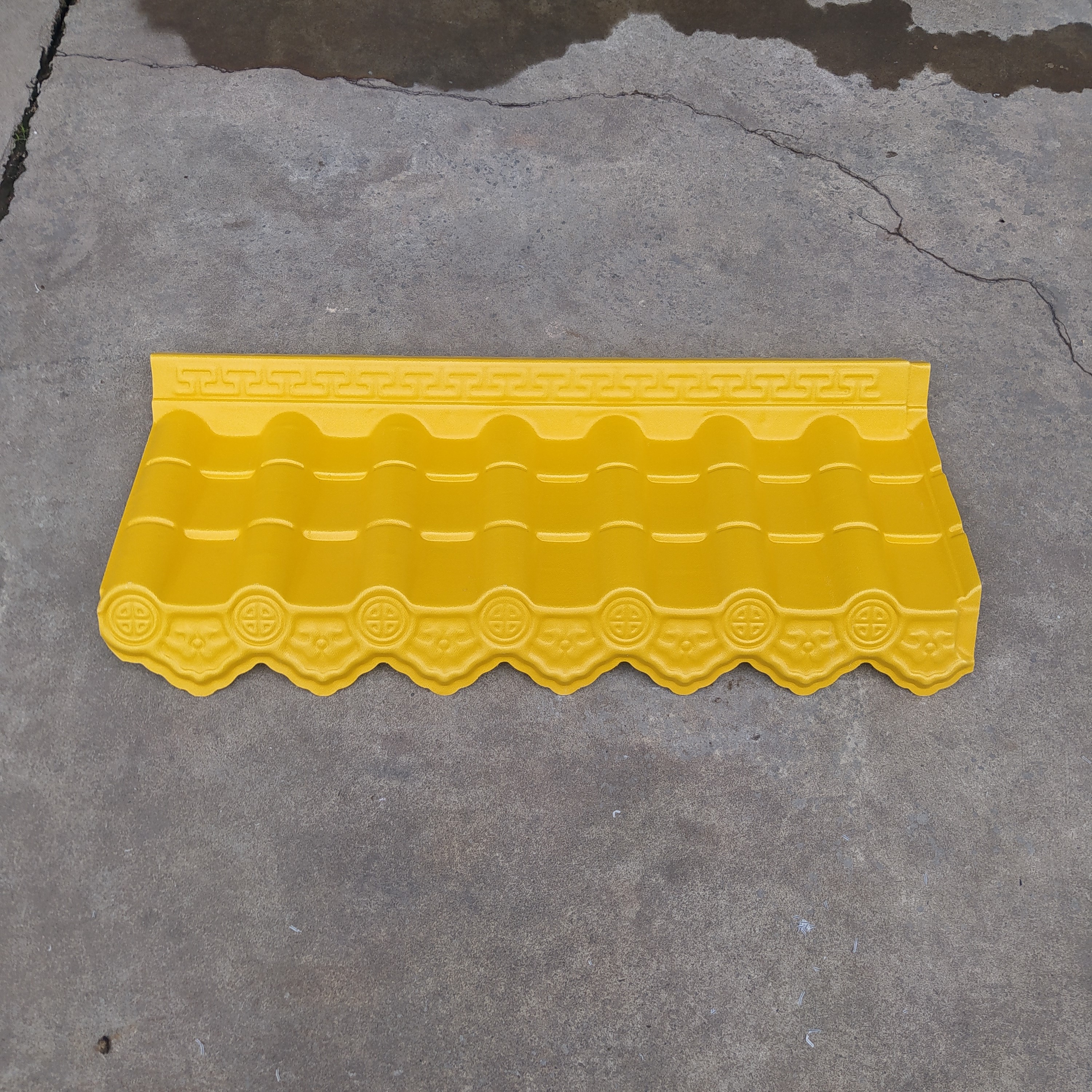 ASA pure resin tiles, fireproof and flame-retardant antique tiles, resin tiles, eave tiles, decorative integrated tiles, storefront tiles, roof tiles Specification drawing