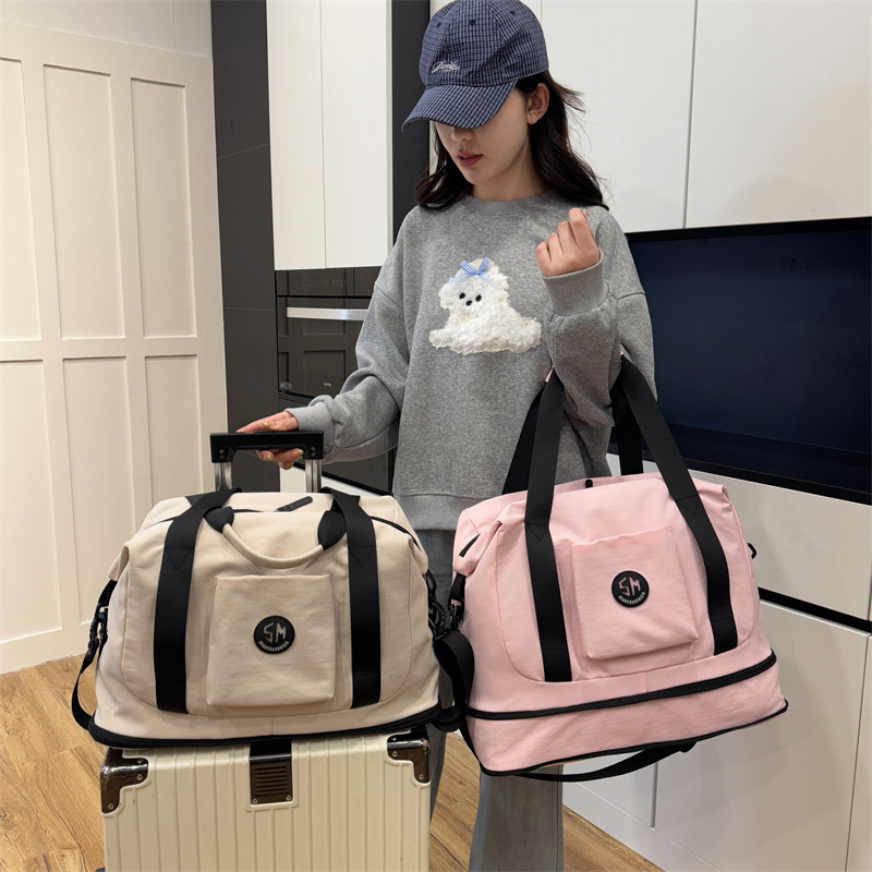 Expandable multi-functional fitness bag, yoga mat that can hold, portable exercise training bag, dry and wet separated short-distance travel bag details Picture