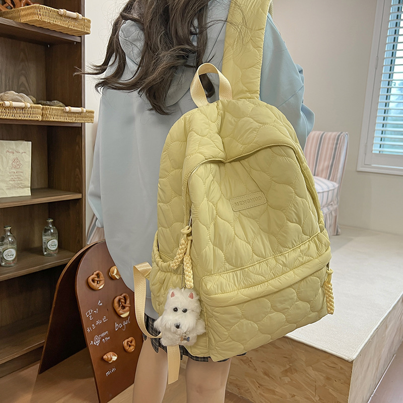 High appearance level forest-themed fresh and light college student casual backpack, new sweet style girl travel backpack for autumn and winter full figure