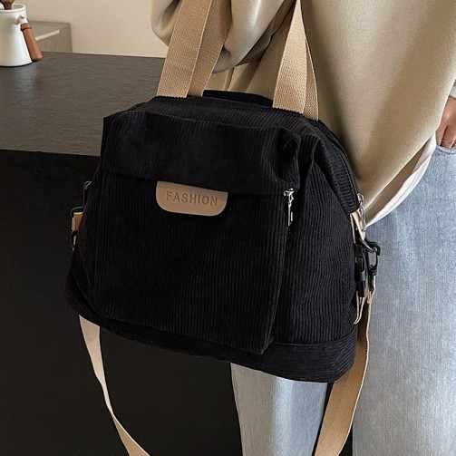 New autumn and winter fabric bags, women's large-capacity tote bags, versatile casual single-shoulder bags, Japanese-style casual handbags for commuting details Picture