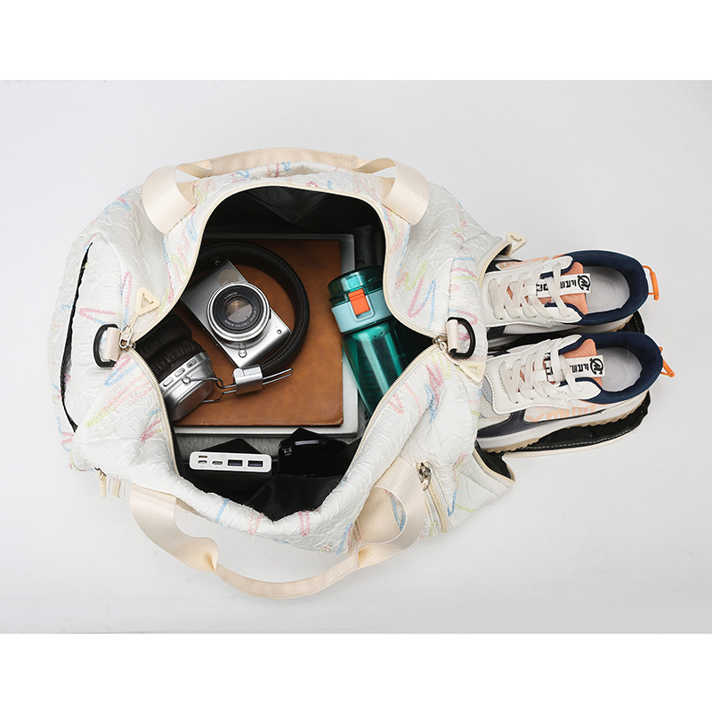 The new hand-held travel bag is trendy, fashionable, colorful, large-capacity sports yoga and fitness bag, and a simple Korean-style luggage bag Specification drawing