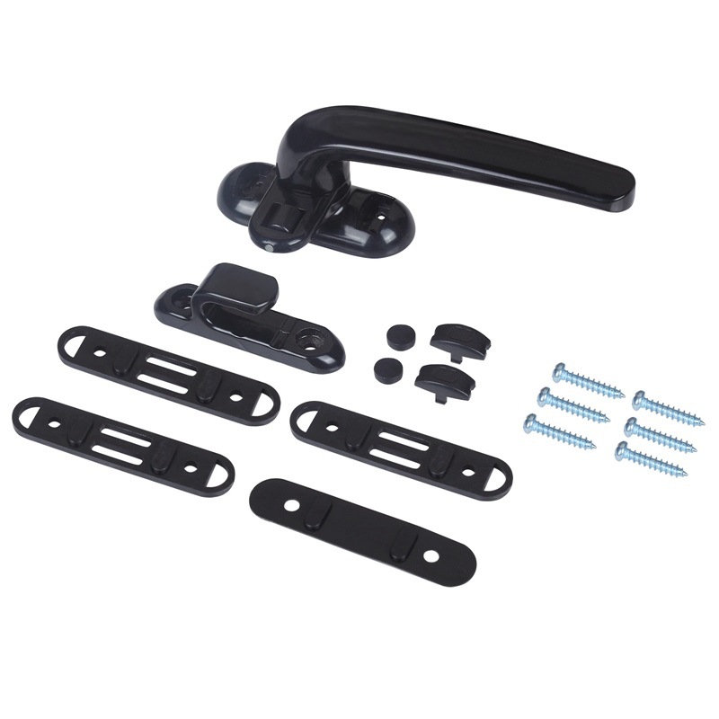 Export ball handle aluminum alloy plastic steel door and window lock, seven-character handle, casement window handle, seven-character pull lock Item Picture