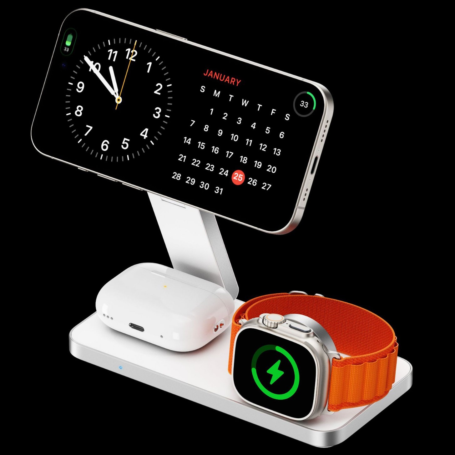 New cross-border all-in-one mobile phone, watch, earphone, wireless charger, mobile phone charging base in stock details Picture