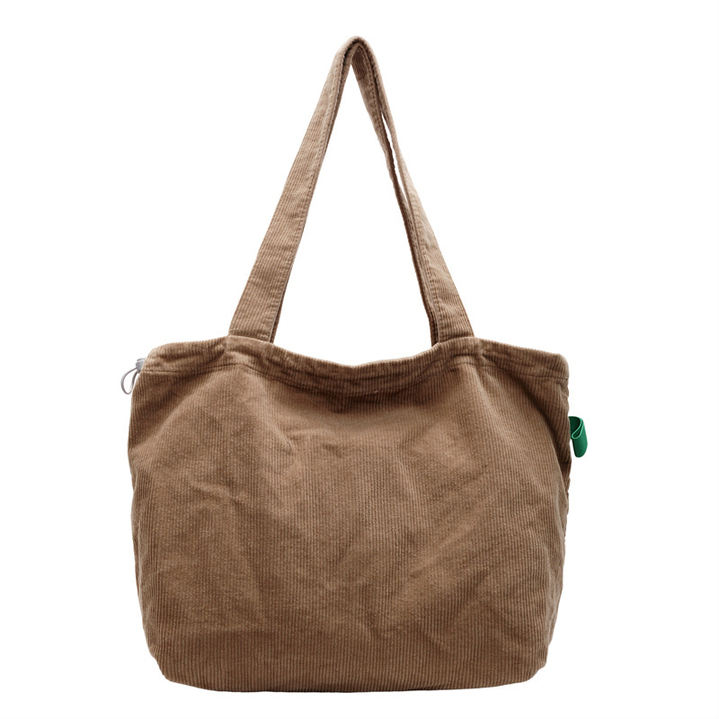 2025 Corduroy new Korean version large-capacity twill commuter casual and simple hand-held shoulder and underarm bag for women Item Picture