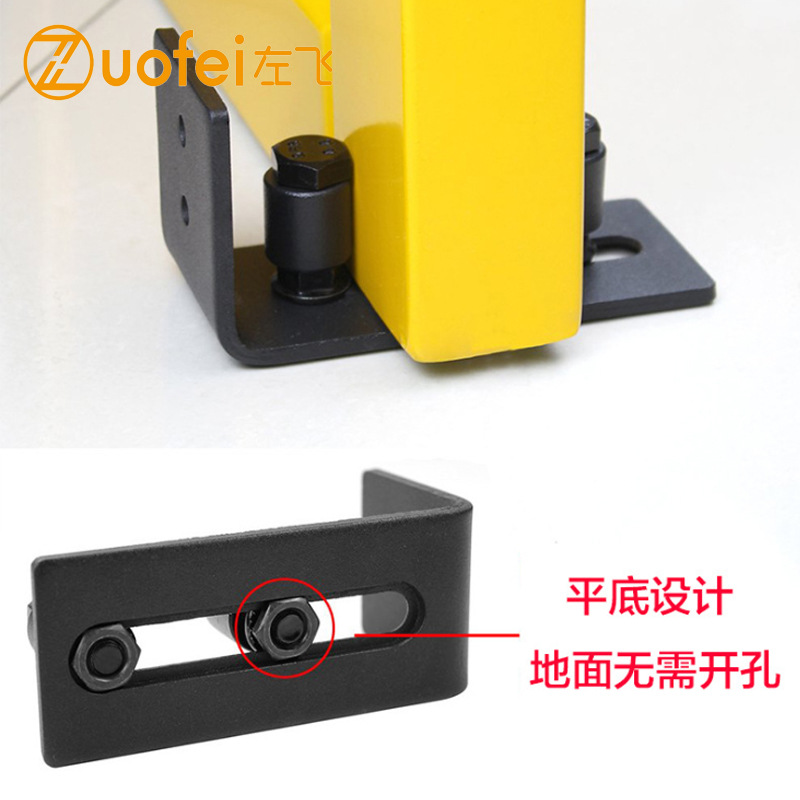 Barn door anti-sway, anti-sway positioning wheel, floor heating without slotting, flat-bottom double-wheel anti-sway, can be printed with laser LOGO full figure