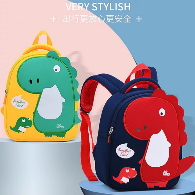 Dinosaur Children's Schoolbag, kindergarten Schoolbag, Baby Lightweight and Casual anti-Wandering Backpack, 1-6 years Old student backpack 3 details Picture