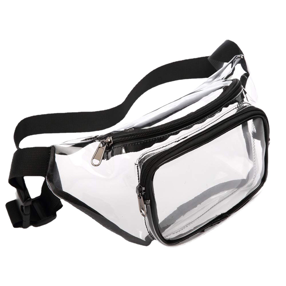 Amazon cross-border PVC transparent waist bag, colorful jelly bag, running bag, outdoor mobile phone storage, rafting fitness bag Item Picture