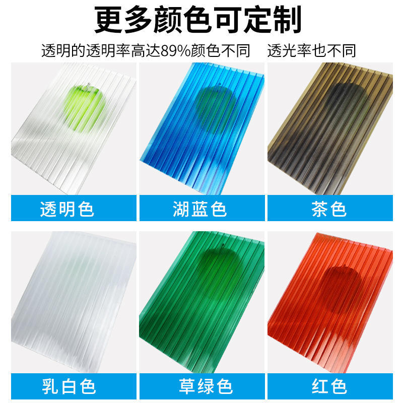 pc polycarbonate sheet transparent 6mm hollow grid sheet production line, sunroom sunshade canopy, wedding double-layer polycarbonate sheet Item Picture