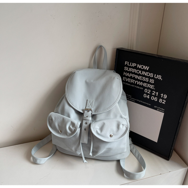 New niche pu backpack for women, large capacity, versatile for commuting, student schoolbag, simple for travel, college student backpack for women Specification drawing