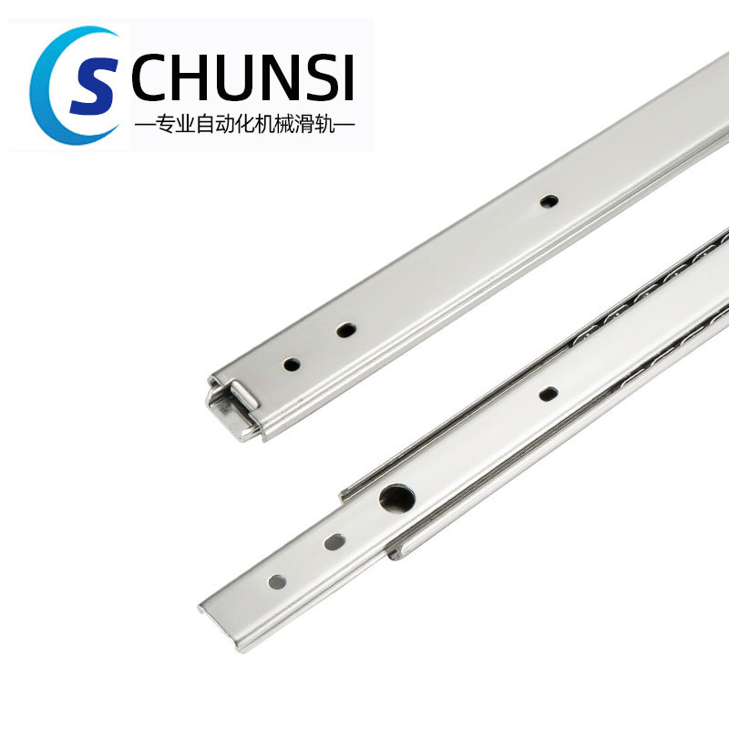 IDA77 three-section pull-out linear steel SRXY27 double-layer slide rail 27 wide three-section KC-359 guide rail C2731 Specification drawing