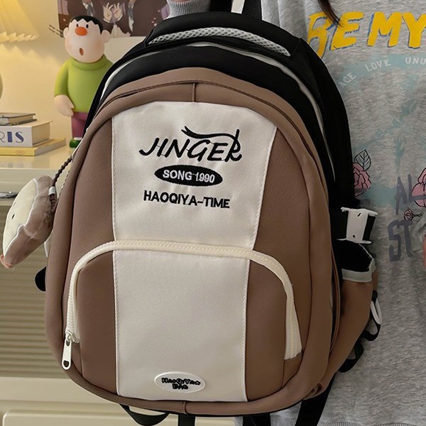 Korean-style ins backpacks for female college students, multi-layered and versatile backpacks, and travel backpacks for junior high school students Specification drawing