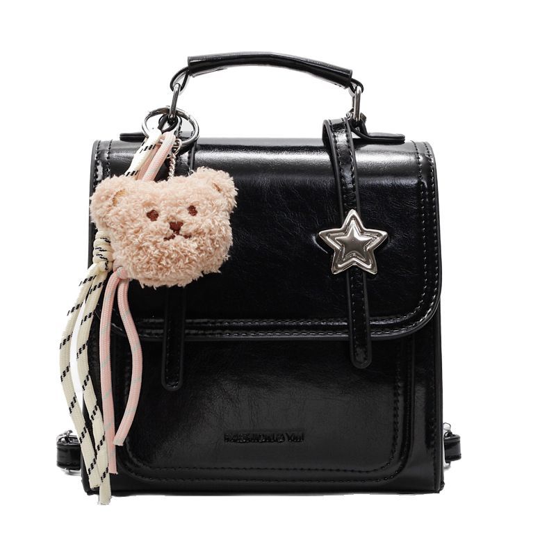 Korean-style fashionable patchwork handbag for women, 2025 new model, large-capacity, simple and multi-functional backpack for commuting to school Item Picture