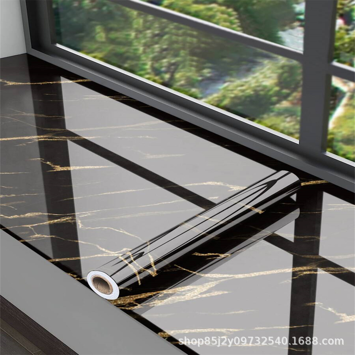 Recommended marble sticker waterproof and oil-proof self-adhesive renovation wallpaper, pvc wall high-temperature resistant kitchen background wallpaper details Picture