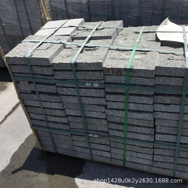 Sesame black paving stones, flamed slabs, marble curb stones, exterior wall stones, guardrail stones, stair treads, and walkway stones details Picture