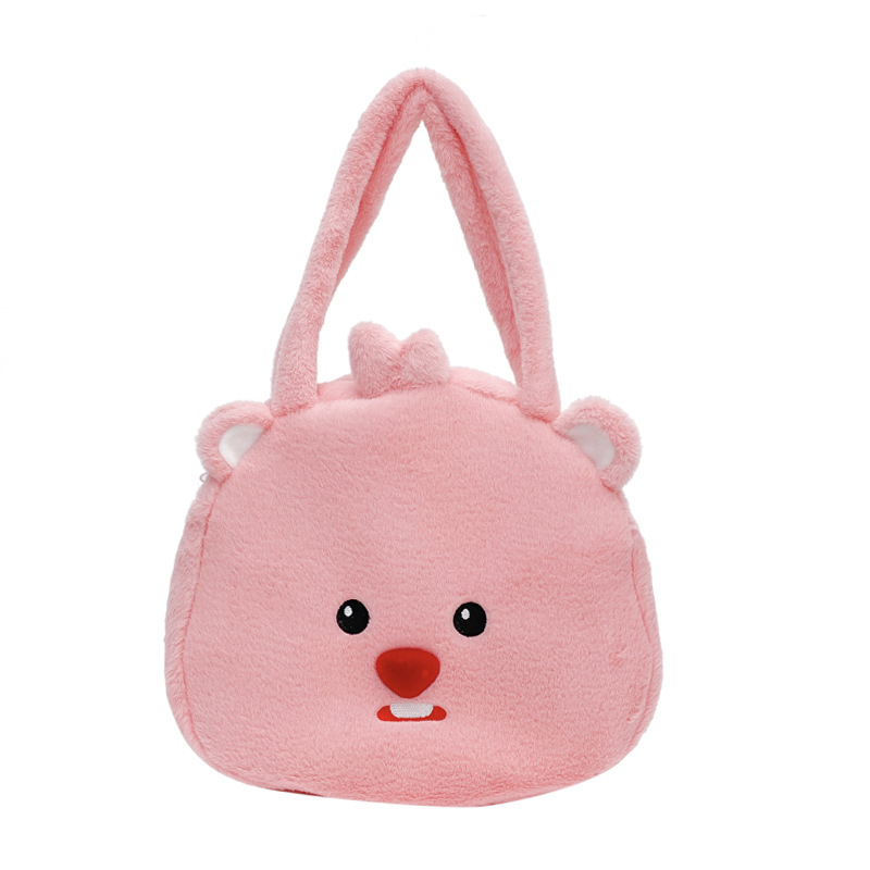 New plush little beaver backpack, cartoon and cute, single-shoulder crossbody bag, girls' makeup handbag manufacturer wholesale Item Picture