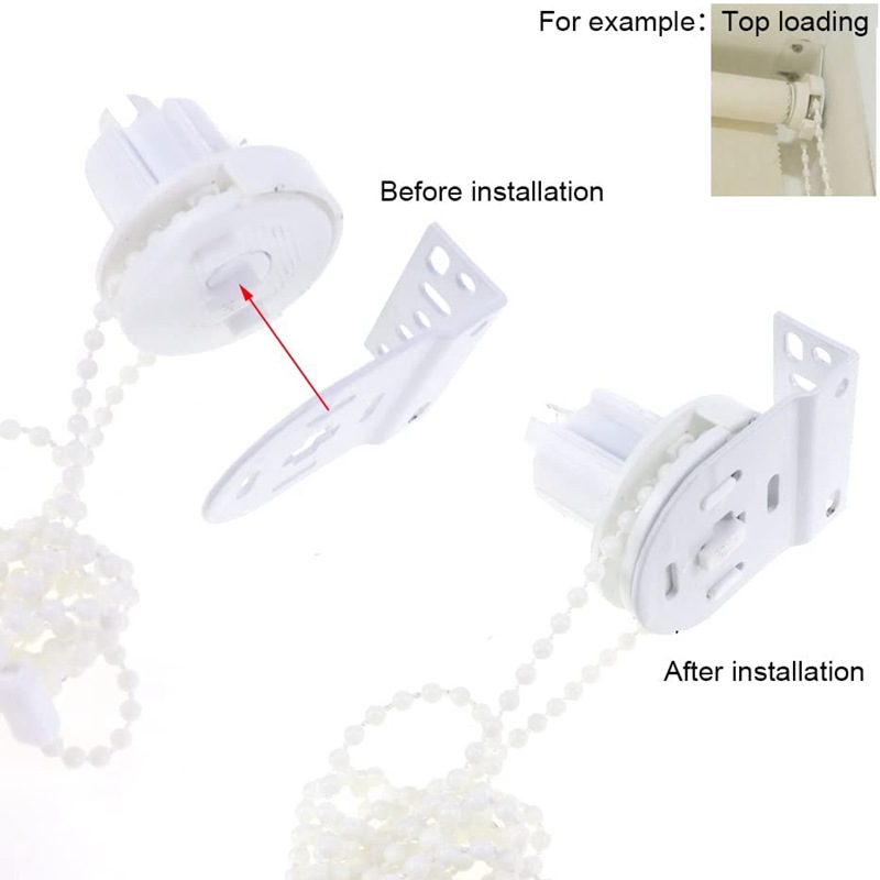Cross-border retail 32MM roller blind head controller with beaded curtain heads and free beaded chain curtain accessories Specification drawing