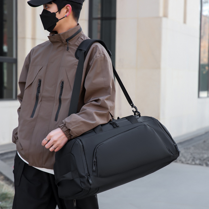 Cross-border dry-wet separation fitness bag, multi-functional men's shoulder bag for going out, business trip and boarding carry-on travel bag Specification drawing