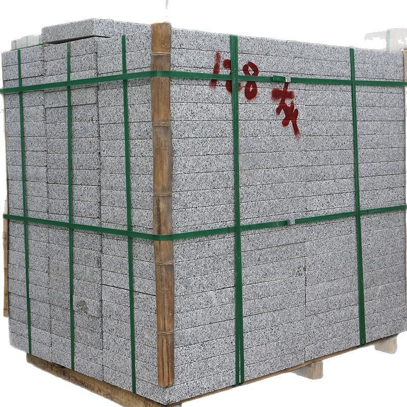 Granite sesame grey flamed stone, 3 cm stone slabs for outdoor courtyard road paving, litchi surface engineering slabs Item Picture
