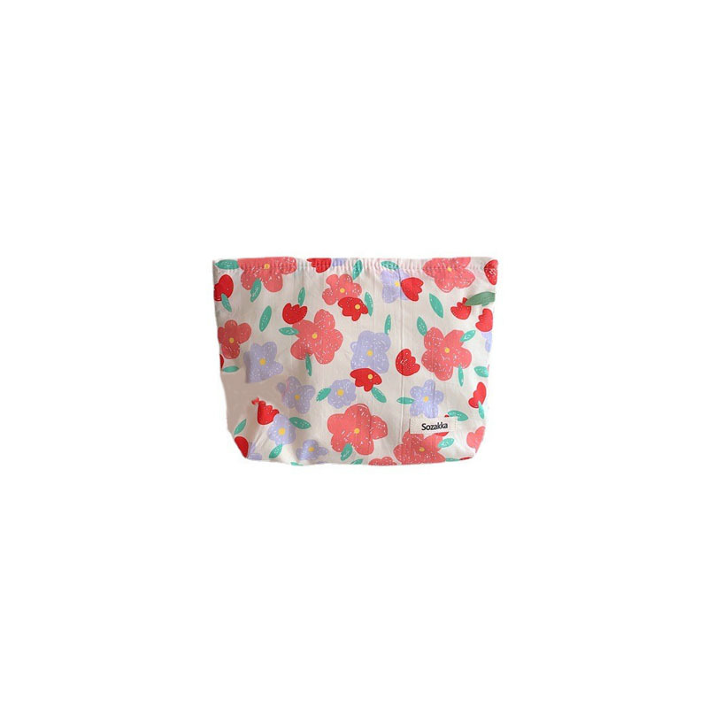 3432 Retro Fashion Flower Makeup Bag for women, large-capacity zipper storage and organization bag, clutch Item Picture