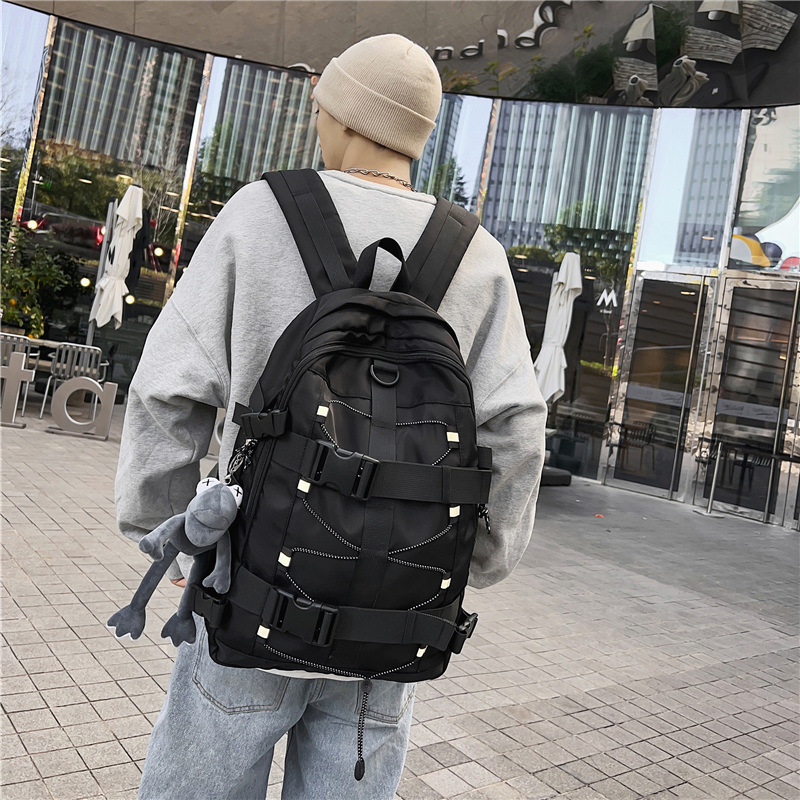 2025 New trendy brand backpacks for men and women, cool backpacks for casual junior high school and college students, and personalized skateboard bags full figure