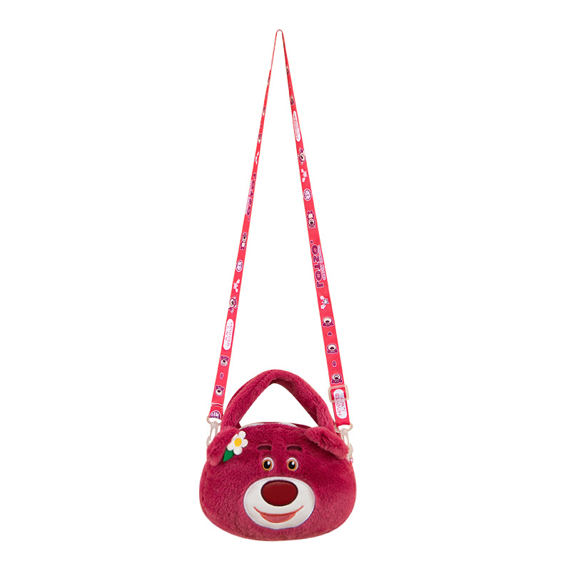 New cartoon bags, student shoulder bags, cute plush toy handbags, panda strawberry bear bags, factory direct sales Item Picture