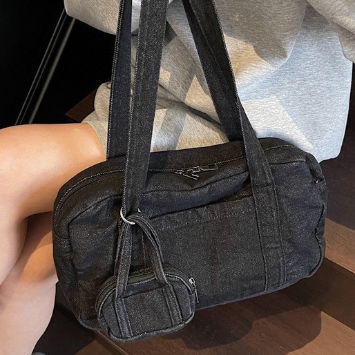 Cross-border Korean version single-shoulder bag for women, multi-functional thickened storage bag, simple solid color mother-and-child bag, large capacity small square bag full figure