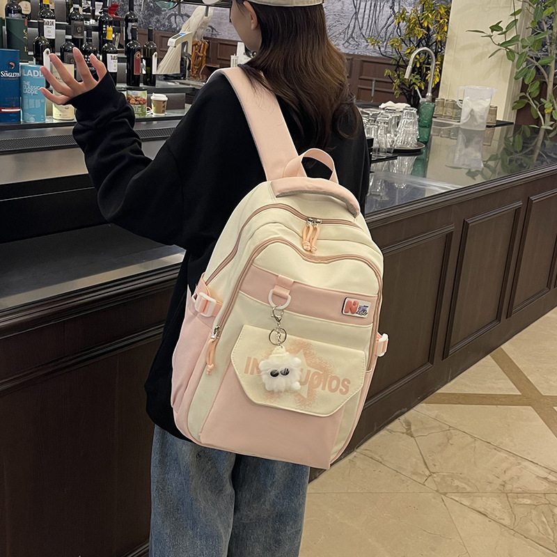 Schoolbag for girls, fresh and cute, high appearance level for junior high school students, cute backpack for primary school students, large-capacity lightweight backpack for middle school students details Picture