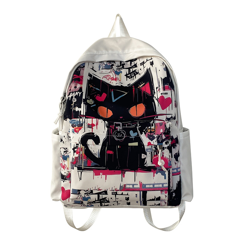 New large-capacity, personalized graffiti backpacks for girls, trendy school bags for junior and senior high school students, and primary school students Item Picture