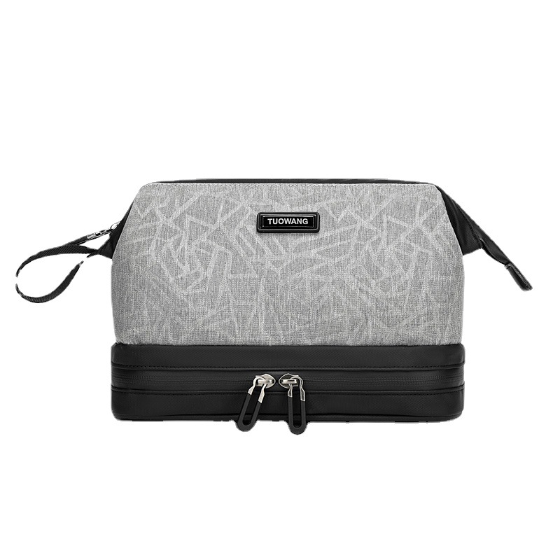 Men's business trip toiletry bag with dry and wet separation, large-capacity cosmetics storage bag, portable waterproof travel care set Item Picture