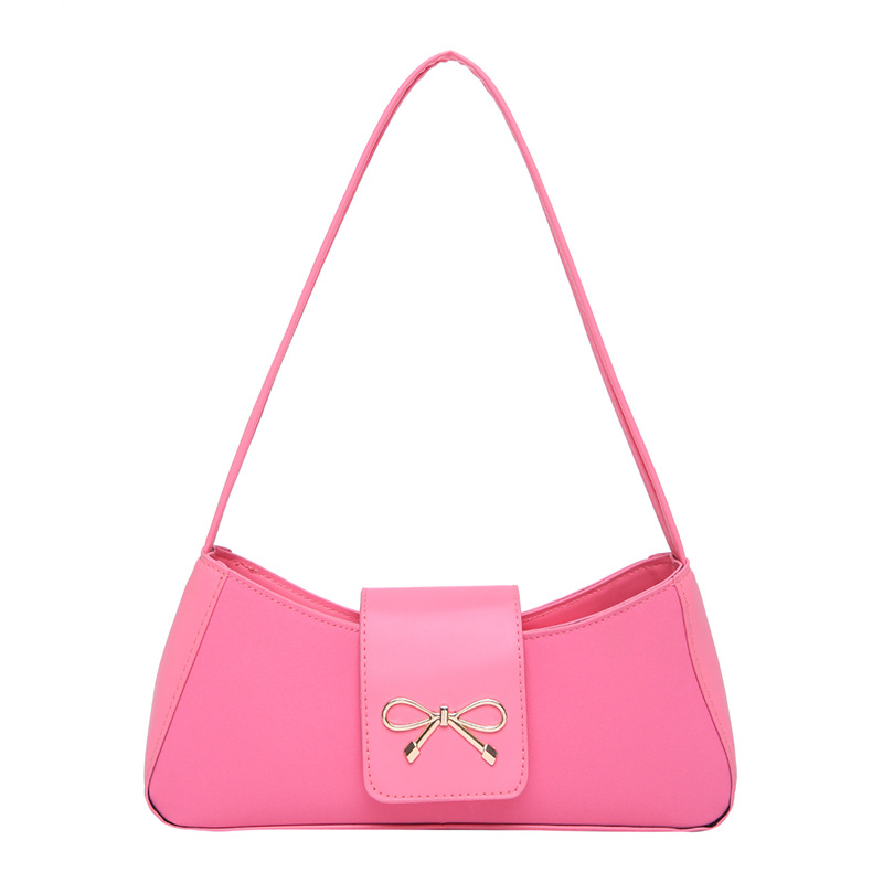 2025 Early Spring new cross-border quality women's bag, retro bow handbag, simple and versatile shoulder bag, underarm bag Item Picture