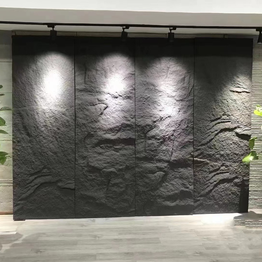 pu stone skin large slabs, lightweight cultural stone background wall, imitation natural stone room interior and exterior wall skin, courtyard, mushroom stone soft stone skin details Picture