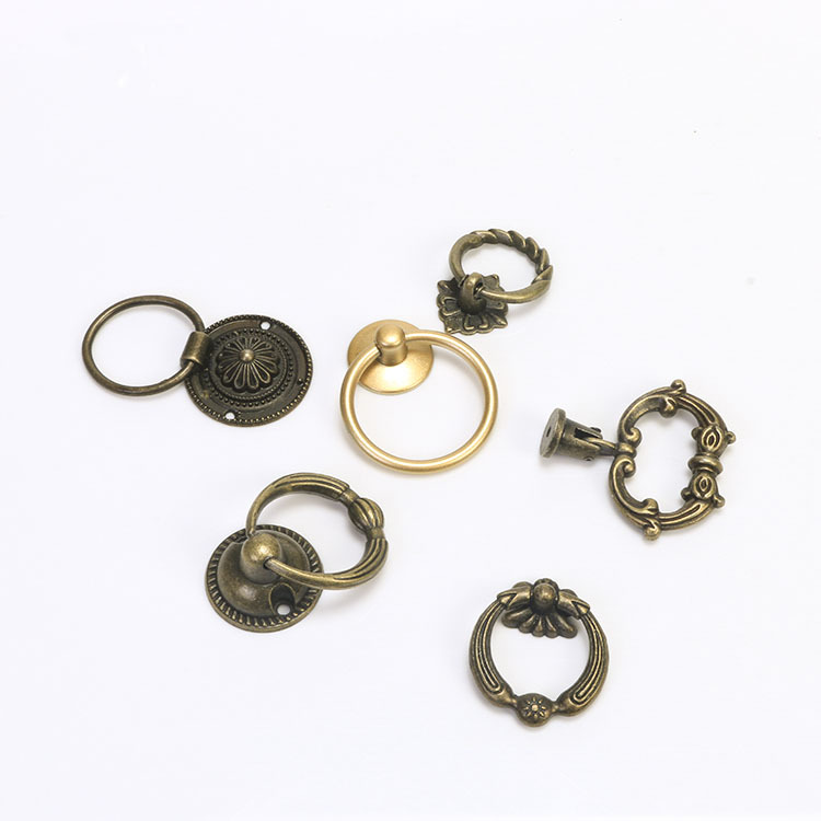 Antique drawer handles, single-hole handles, wardrobe cabinet pull rings, wooden boxes, gift box handles, direct supply from the manufacturer full figure