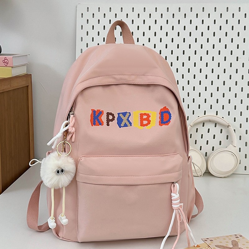 2024 New high-appearance-level, fresh and light student and children's backpack, forest-themed, lightweight and versatile backpack for girls full figure