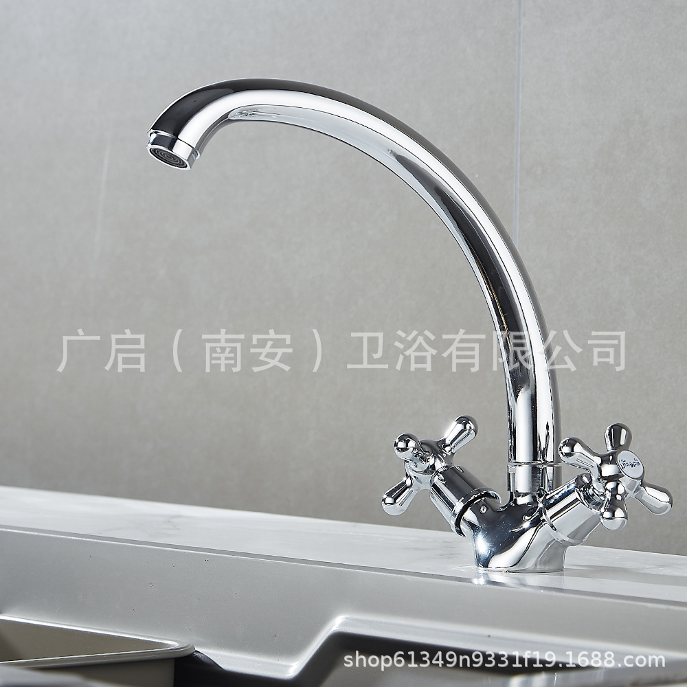 Cross-border Russian kitchen universal faucet, sink, dish basin, dual opening, cold and hot Settings, horn faucet, dual-purpose details Picture