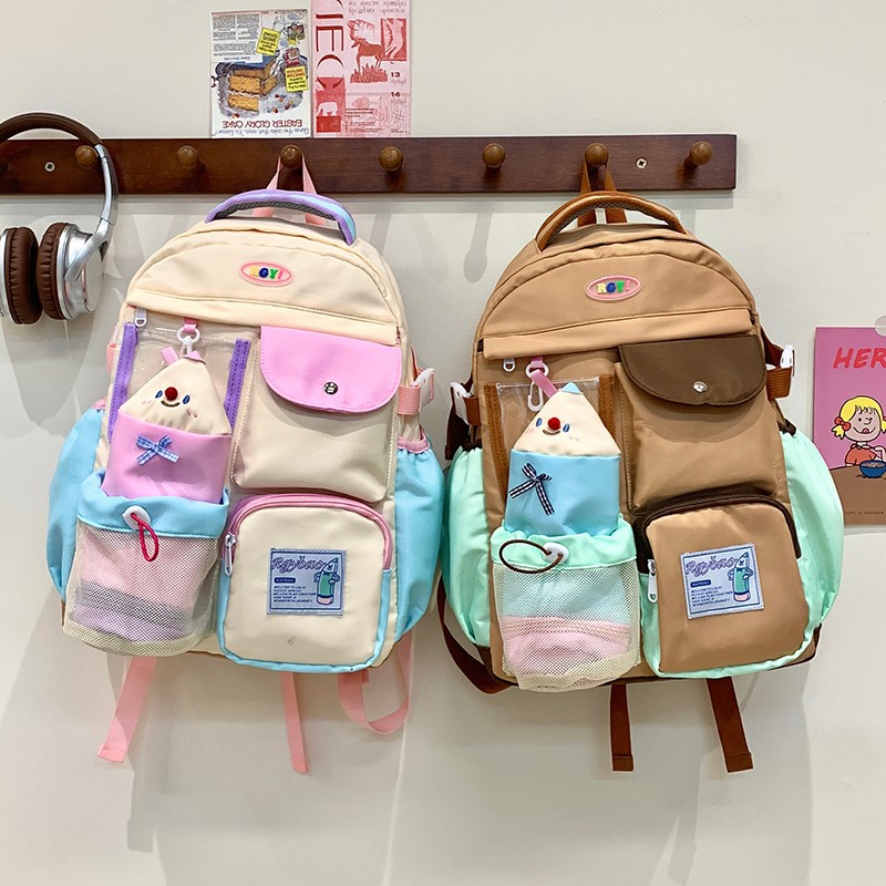 Japanese-style ins backpacks: Cute schoolbags for college students, high appearance standards for female primary school students on campus, backpacks for junior high school students shopping full figure