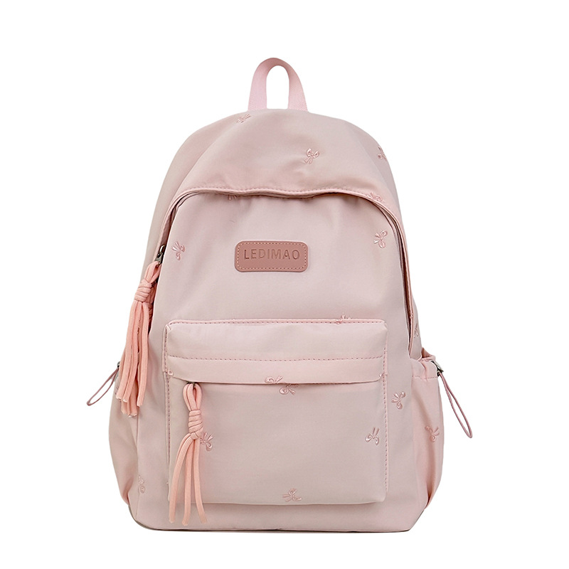 Student solid color schoolbag, high appearance level, new backpack, large capacity, simple, casual and versatile, 2025 Item Picture
