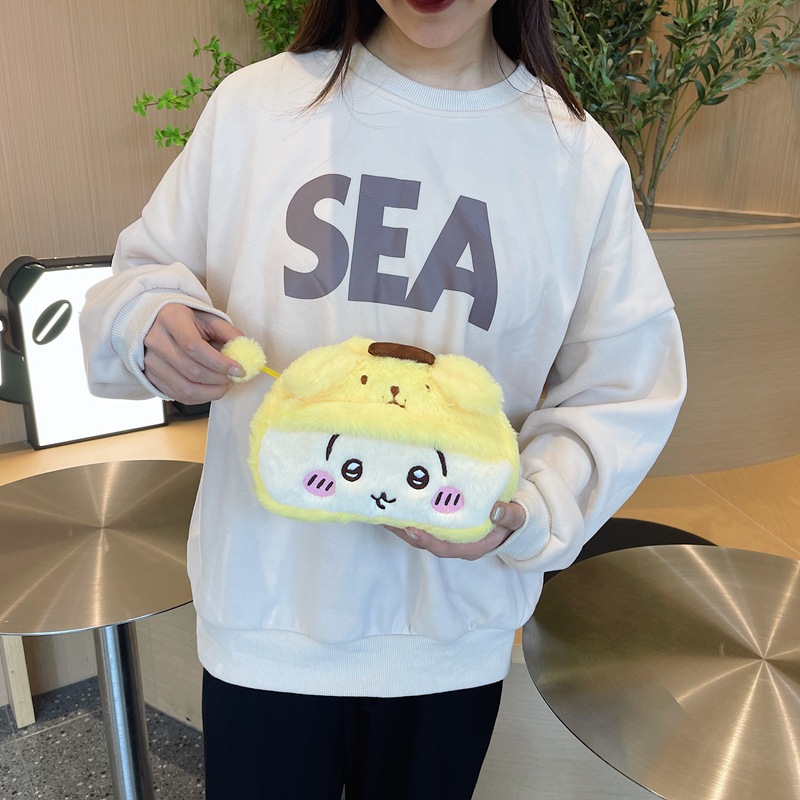 Wholesale of new Katongusaki cute plush Jiikawa pen case, girlish ins makeup bag and storage bag Specification drawing