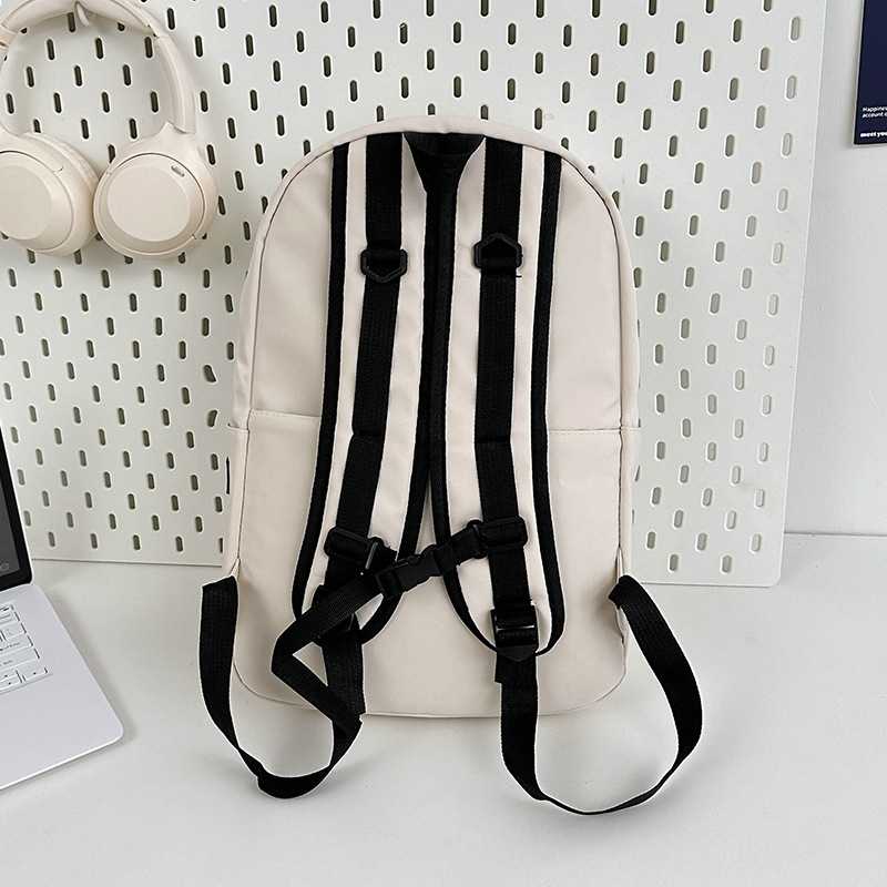 Japanese-style schoolbags for female college students, large-capacity, simple and solid-color Korean Instagram backpacks for junior and senior high school students, and backpacks for male students Specification drawing