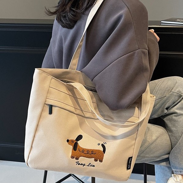 Large-capacity single-shoulder handbag 2025, stylish crossbody spring fashion trend, niche design simple bag tote bag Specification drawing