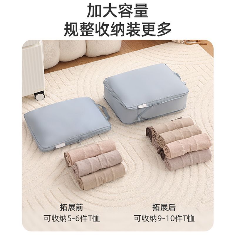 Cross-border travel compressed memory fabric storage bag, waterproof large-capacity storage bag, clothing and luggage storage and organization bag Application Scenario