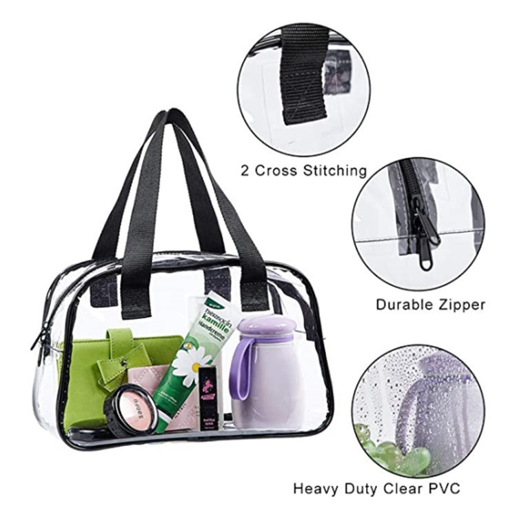 Large-capacity PVC transparent tote bags, portable mini children's toy bags and cosmetic bags for travel and business trips in stock details Picture