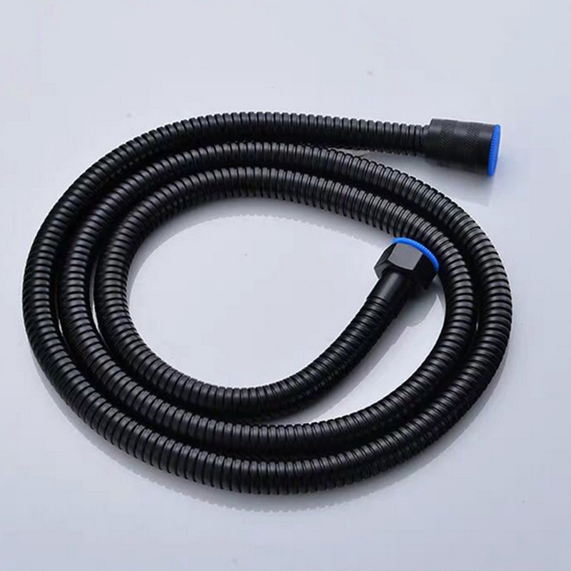 Black brushed gold brushed stainless steel pipe, 304 metal hose, water heater, encrypted hose, drain pipe full figure