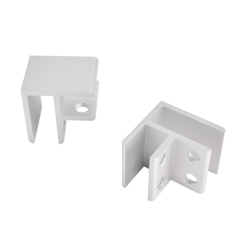 90° aluminum alloy glass tray wine cabinet partition bracket, layer board tray, glass tray accessory clamp, aluminum wood board clamp Item Picture