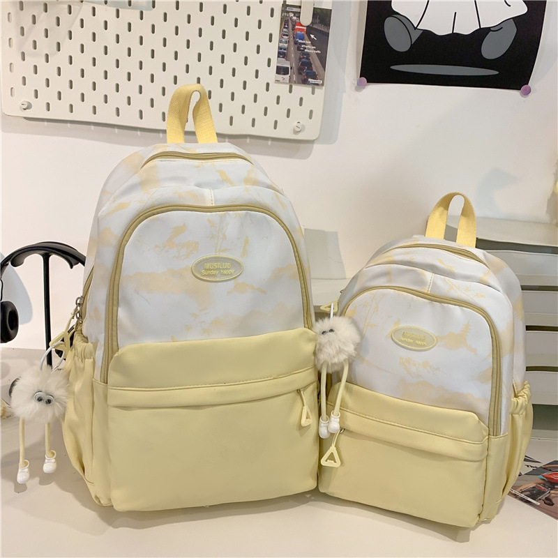 New Chinese-style, fresh and cute schoolbag, a light backpack for girls' travel, a backpack for college, high school and junior high school girls Specification drawing
