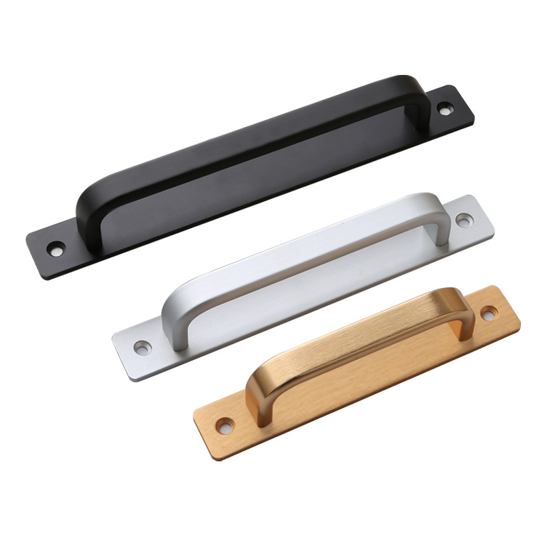 Modern black plate aluminum alloy handle for warehouse door sliding door, golden interior sliding door handle, door and window hardware Item Picture