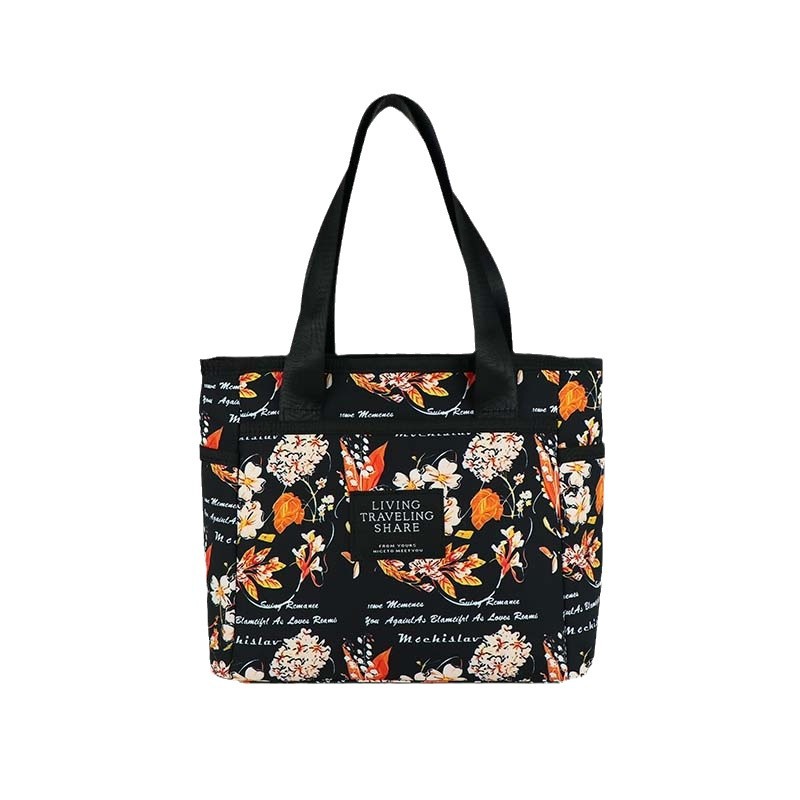 Cartoon durable bag cover handbag, Korean-style bento bag, fashionable handbag, tote bag, casual printed single-shoulder bag Item Picture