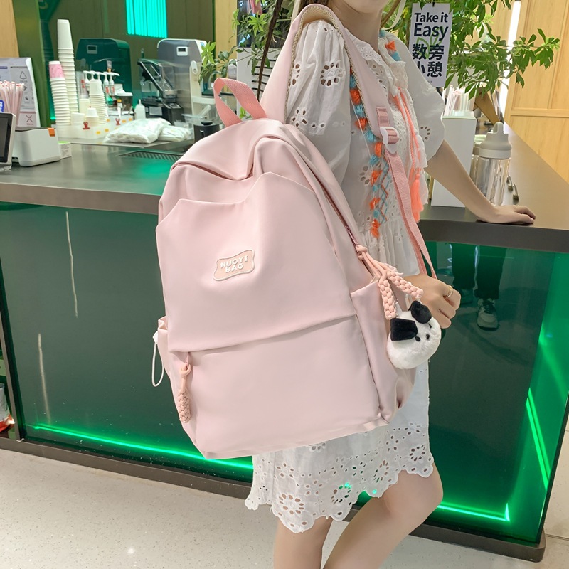 Schoolbag for girls, junior high school students, middle school students, large-capacity simple backpack, new 2025 backpack, Little Bear, versatile for college students full figure