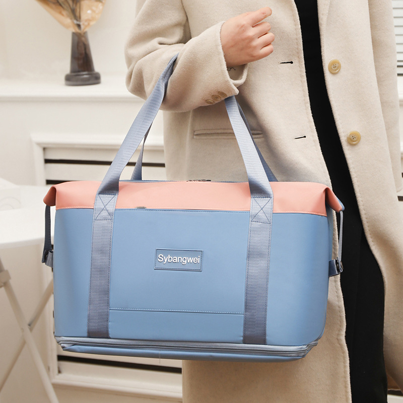 Wholesale of custom-made travel bags, large-capacity yoga bags, large-capacity fitness bags and outdoor expandable handbags details Picture