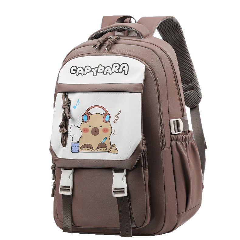 The new best-selling Kapipala cartoon printed backpack is a large-capacity schoolbag for primary and middle school students, which is cute and fashionable Item Picture