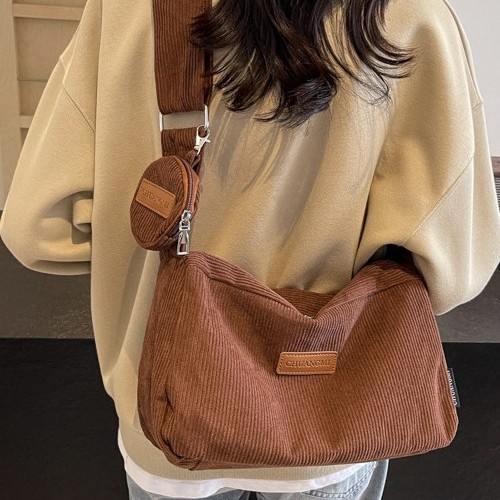 Autumn and winter large-capacity commuting high-end solid color backpack, 2024 new crossbody bag, student class tote bag details Picture